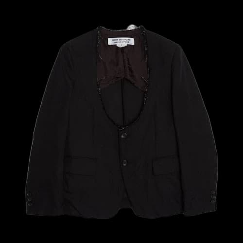 Comme des Garçons Garment Washed Cutout Blazer 'Black'