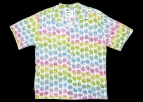 BAIT x Rick And Morty Face Hawaiian Button Up Shirt White