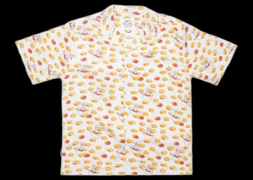 BAIT x Rick And Morty Chicken Nugget Hawaiian Button Up Shirt White