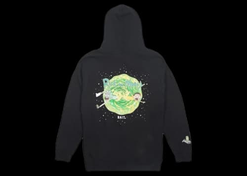 BAIT x Rick And Morty Portal Hoodie Black