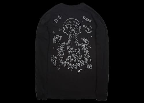 BAIT x Rick And Morty Barf Long Sleeve Tee Black
