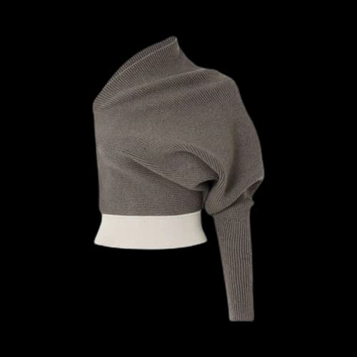 Rick Owens One Sleeve Top 'Dust /Pearl'