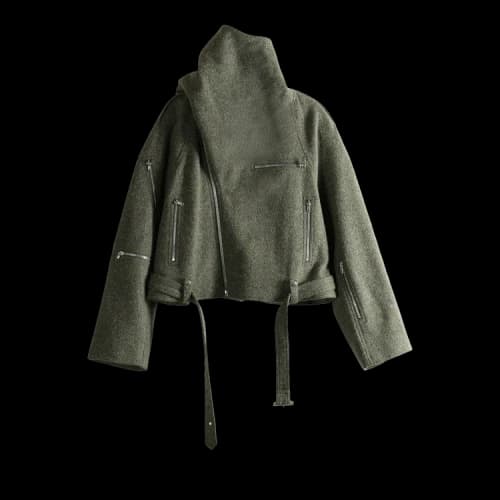 Rick Owens Cropped Scarf Flight Jacket 'Bosco'