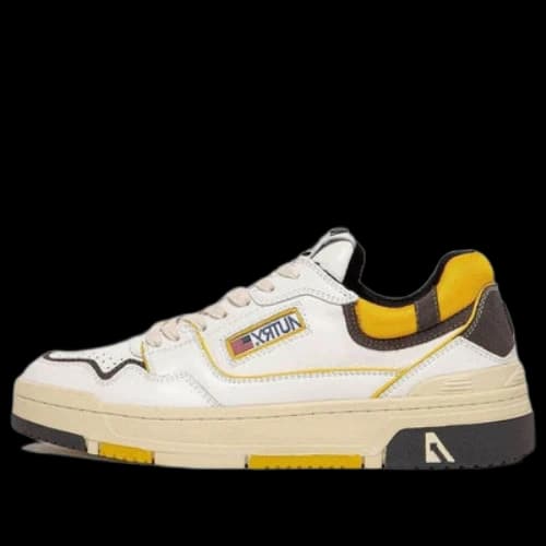 Autry CLC Leather Sneakers 'White Black Yellow'