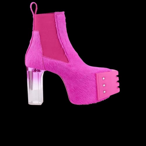 Rick Owens Grilled Platform Boot 'Hot Pink Fuchsia Clear' (Women's)