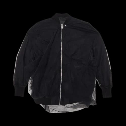 Rick Owens Jumbo Ripple Flight Jacket 'Black'