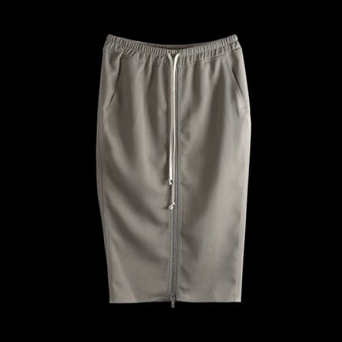 Rick Owens Gonna Zipped Short Pillar Skirt 'Dust'