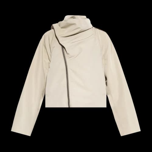 Rick Owens Cropped Scarf Flight Jacket 'Sand'