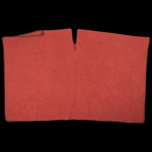 Rick Owens Wool Blend Foulard Poncho Cape 'Brick Red'