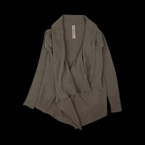 Rick Owens Cardigan In Maglia Medium Wrap 'Dust'