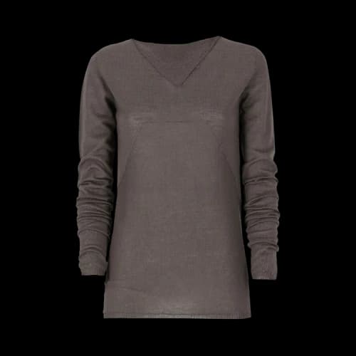 Rick Owens Long-Sleeve Column Knit Top 'Dust'