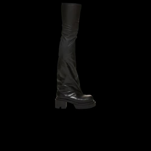 Rick Owens Luxor Flared Bogun Thigh-High Boot 'Black' (Women's)