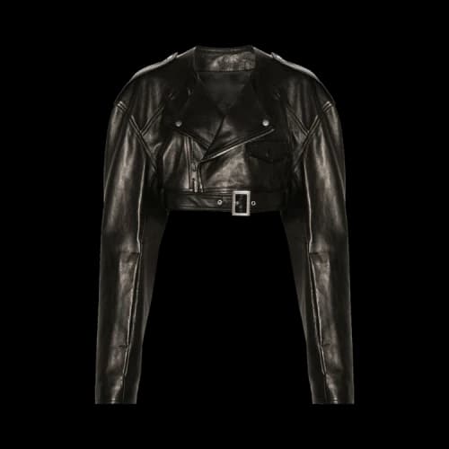 Rick Owens Micro Biker Jacket 'Black'