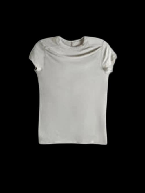 Rick Owens Cropped Level T-shirt Pearl