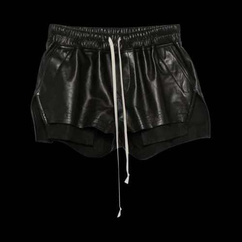 Rick Owens Waxed Leather Fog Boxers 'Black'