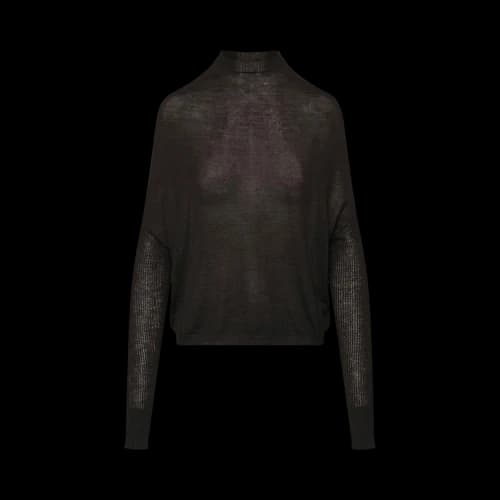 Rick Owens High Neck Loose Fit Sweater 'Black'