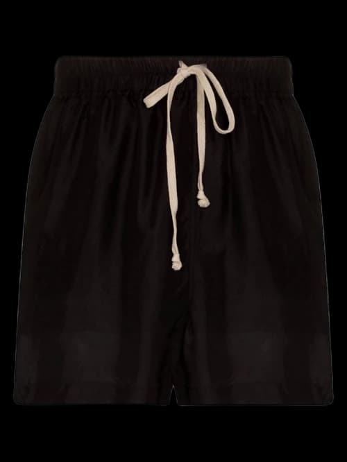Rick Owens Phleg Drawstring Waist Track Shorts Black