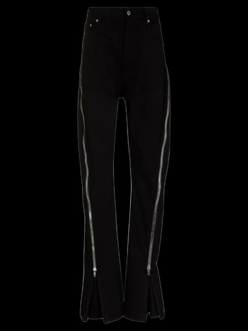 Rick Owens Fogachine Runway Slim Fit Pants Black