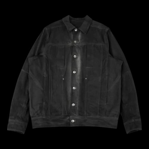 Rick Owens Denim Lido Work Jacket 'Dark Dust'