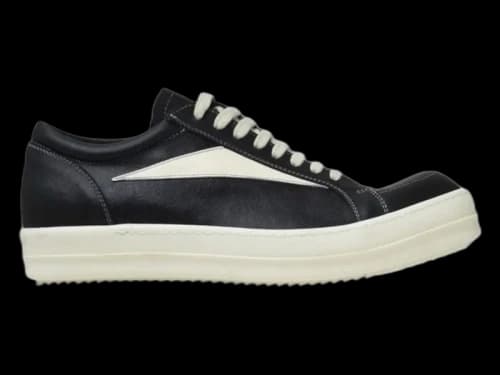 Rick Owens Vintage Leather Sneaker Black Milk