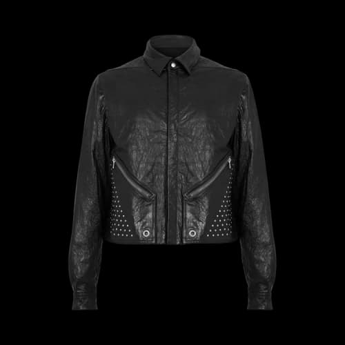 Rick Owens Tour Alice Leather Shirt 'Black'