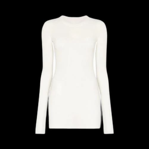 Rick Owens Larry Long-Sleeve Rib Tee 'Oyster'