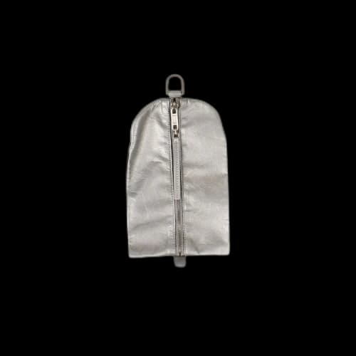 Rick Owens Leather Small Bladder Wallet 'Aluminum'