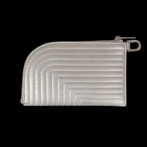 Rick Owens Leather Zip Pouch 'Aluminum'