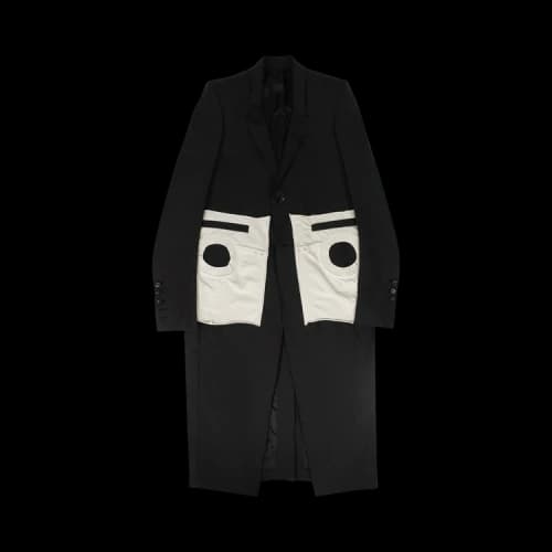 Rick Owens Extreme Soft Coat 'Black/Oyster'