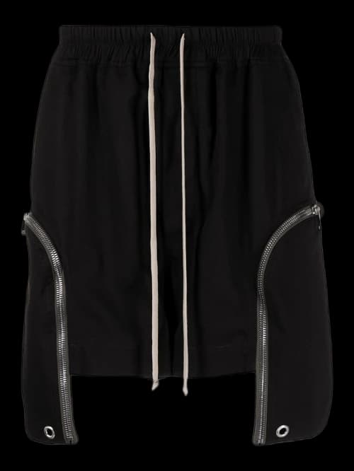 Rick Owens Fogachine Bauhaus Cargo Shorts Black