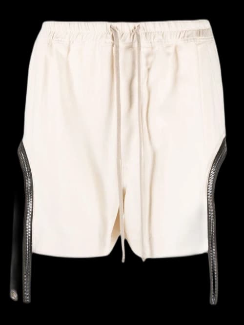 Rick Owens Fogachine Bauhaus Cargo Shorts White