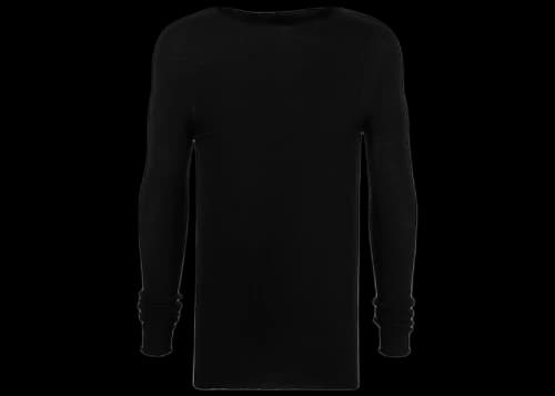 Rick Owens Ribbed Round Neck Sweater Black