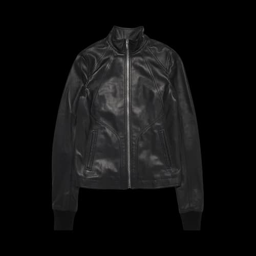 Rick Owens Intarsia Leather Jacket 'Black'