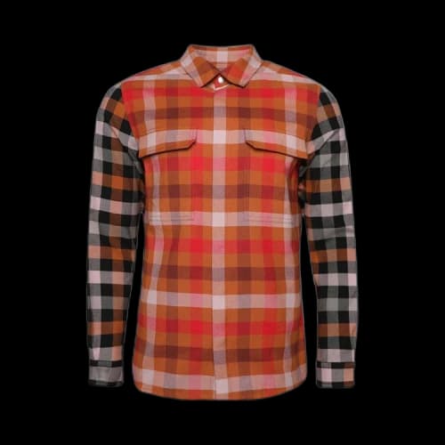 Rick Owens Plaid Lido Outershirt 'Clay/Black'