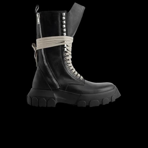 Rick Owens Lido Jumbo Laced Lace-Up Bozo Boot 'Black'