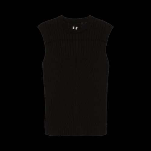 Rick Owens Ribbed Knit Vest 'Black'