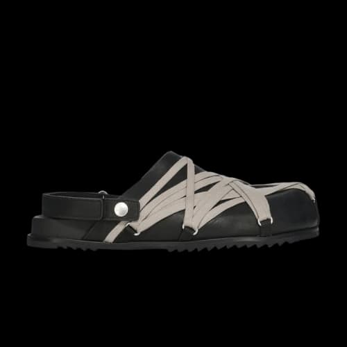 Rick Owens Hollywood Megalaced Mule Granola 'Black'