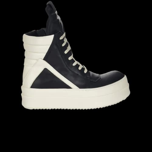 Rick Owens Hollywood Mega Bumper Geobasket High 'Black Milk'