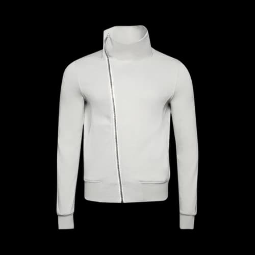 Rick Owens Asymmetrical Zippered Sweatshirt 'Pearl'