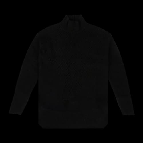 Rick Owens Wool Knit Fisherman Turtleneck Sweater 'Black'