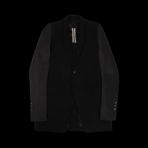 Rick Owens Woven Tatlin Blazer Jacket 'Black'