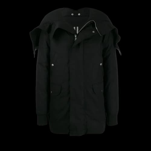 Rick Owens Larry Jumbo Parka Brother Coat 'Black'