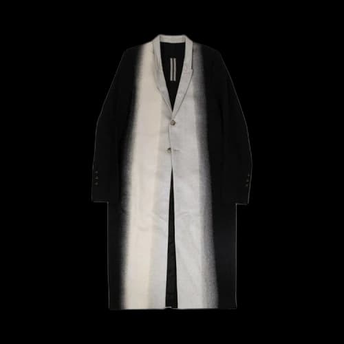 Rick Owens Wool Graffiti Coat 'Black/Silver'