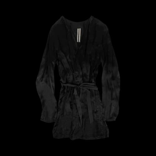 Rick Owens Cupro Belted Jacket 'Black'