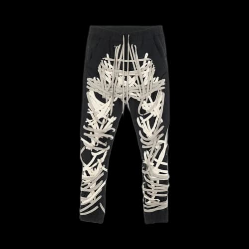 Rick Owens Tecuatl Megalaced Cargo Jog Pants 'Black'