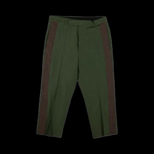 Rick Owens Side Stripe Cropped Pants 'Forest Green'