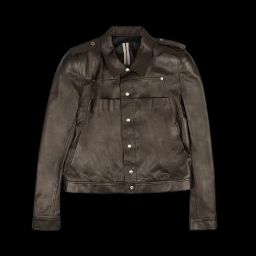 Rick Owens Babel Lambskin Leather Jacket 'Black'