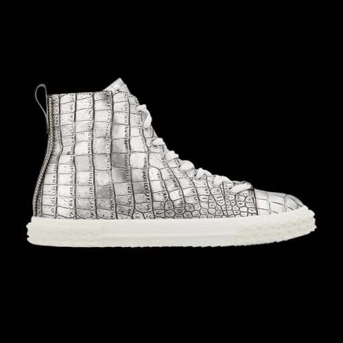 Giuseppe Zanotti Blabber Mid 'Alligator Silver'