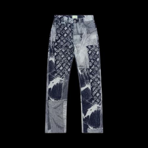 Aries Jacquard Patchwork Lilly Jeans 'Indigo'