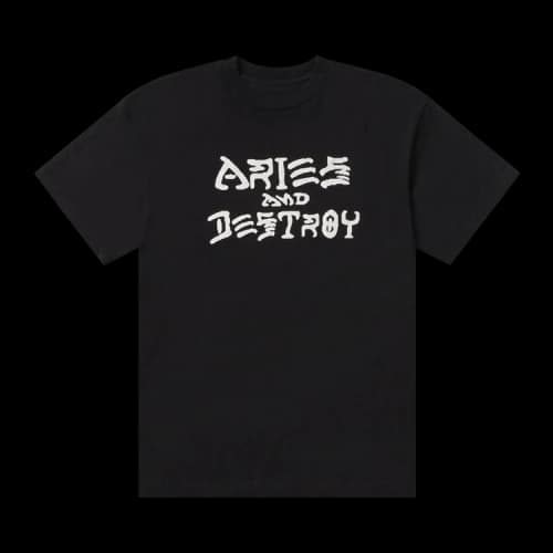 Aries Vintage and Destroy Tee 'Black'